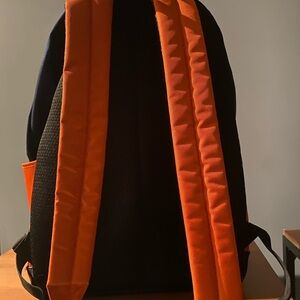 Kids Black and Orange Backpack with Padded Straps